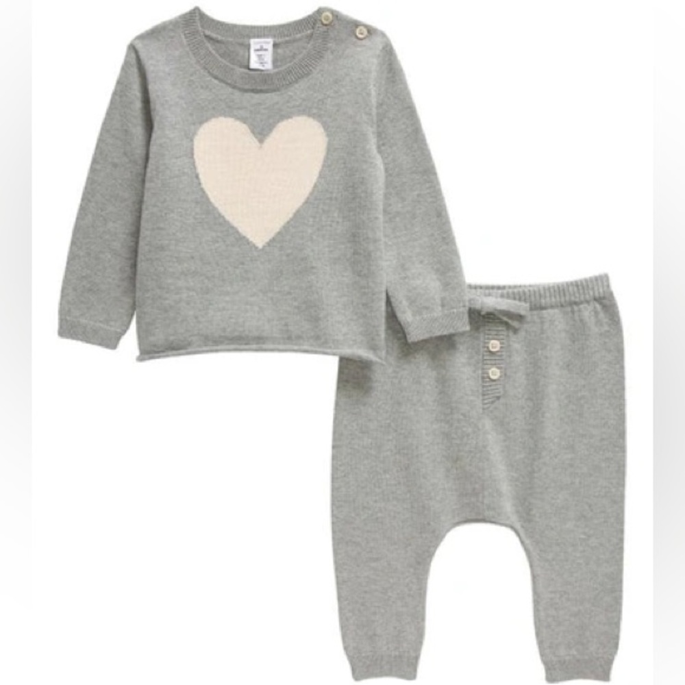 Nordstrom Gray and Cream Heart Set